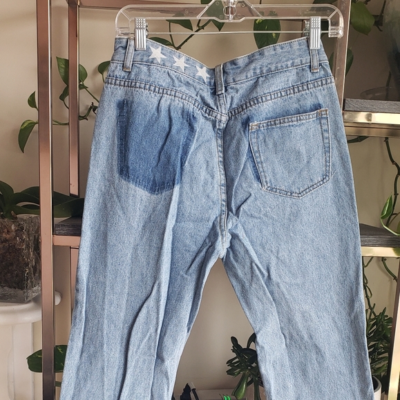 Dolls Kill Denim - Momokrom relaxed denim with star and fade detail